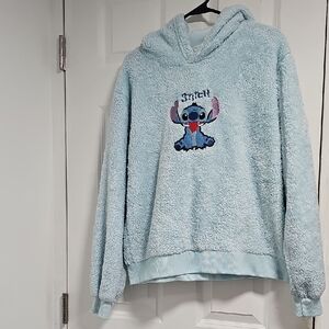 Disney Light Blue Fuzzy Stitch Jacket